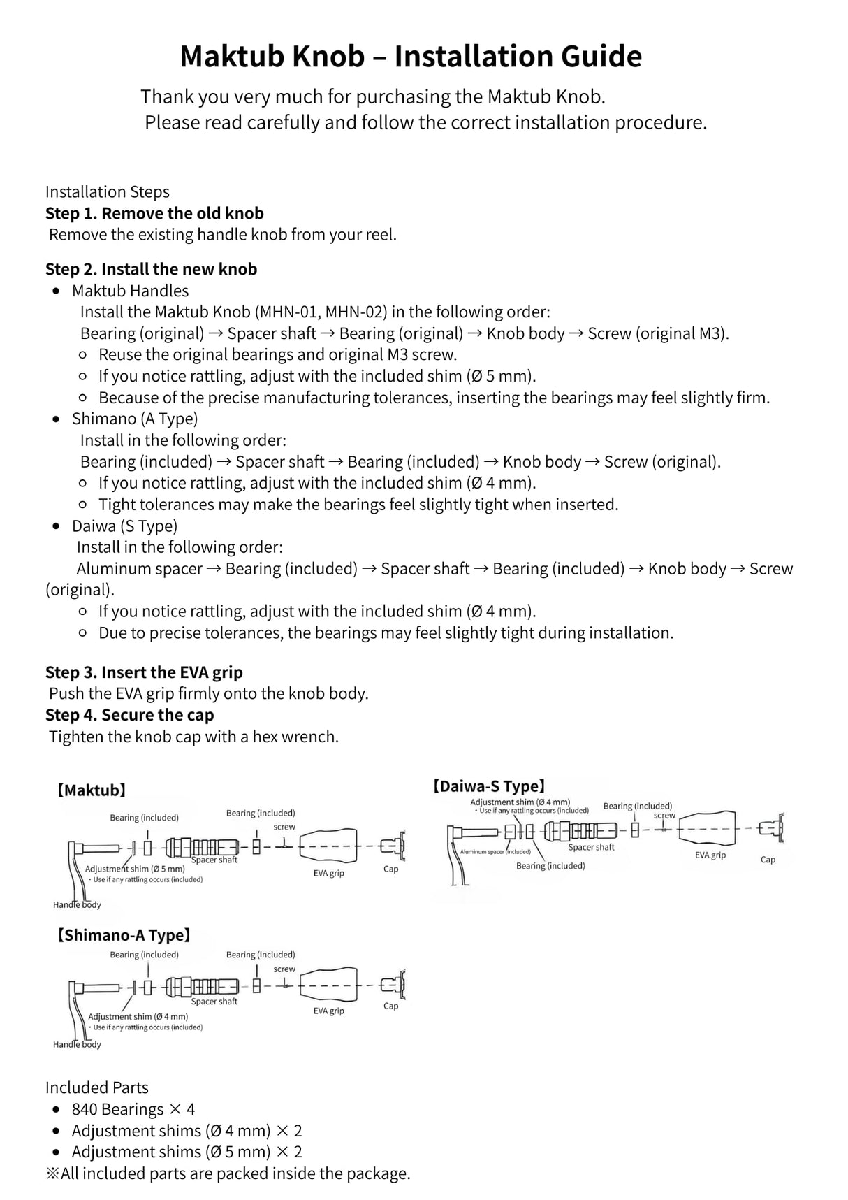 Maktub EVA Knob 25 mm | 2 Stück
