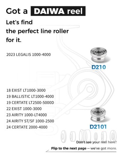 RL - Angelrollentuning - Gomexus Schnurlaufröllchen für Daiwa 1000–4000 - D210 - Aurora -