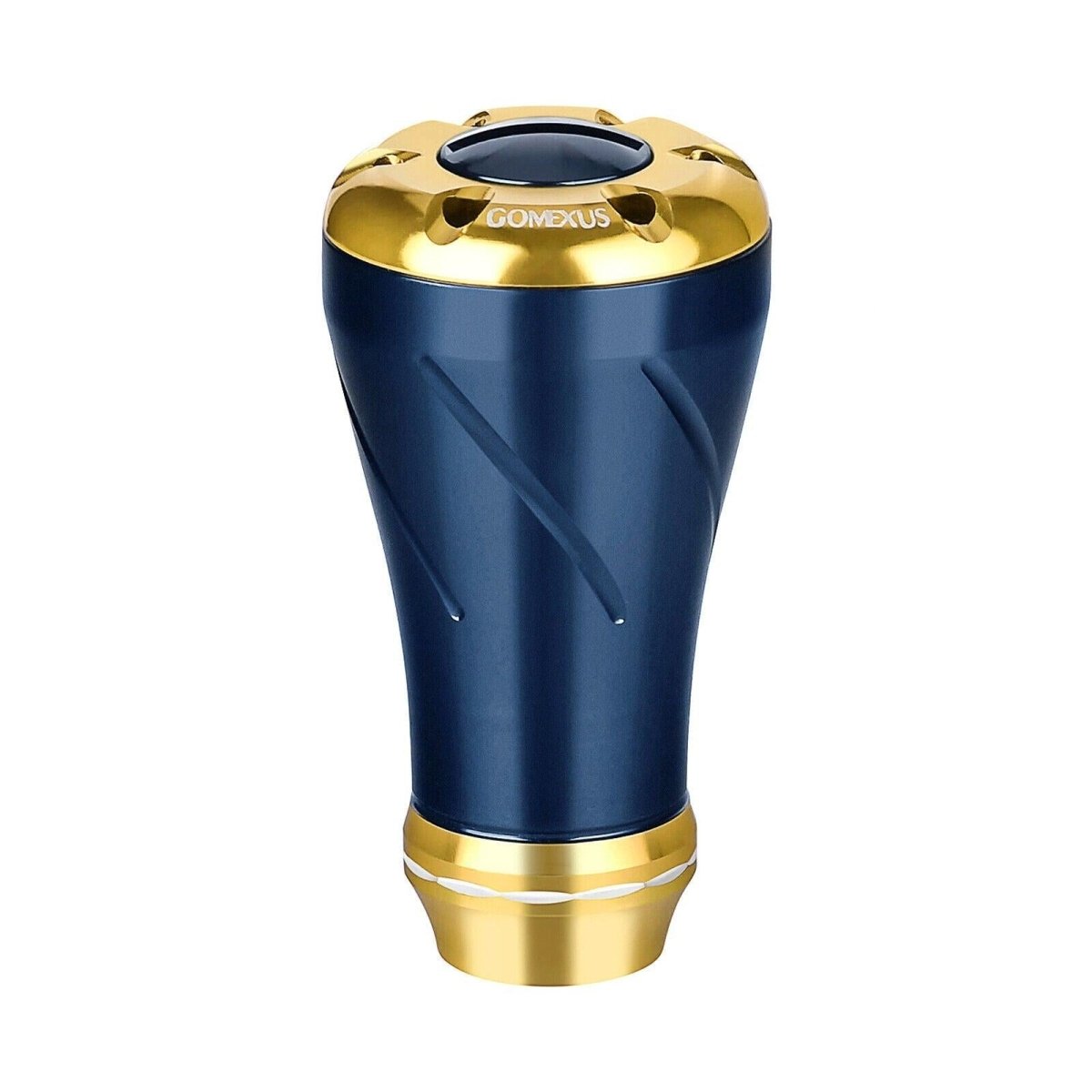 RL - Angelrollentuning - Gomexus 20mm CNC Power Knob Black - Knob - Blau | Gold -