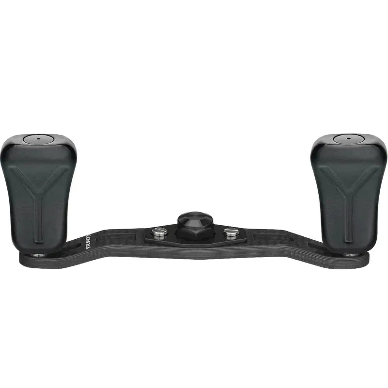 RL - Angelrollentuning - Gomexus 85|95mm Carbon Handle mit 21mm Composite Knobs (7x4mm) - Handle - Schwarz - 85 mm -