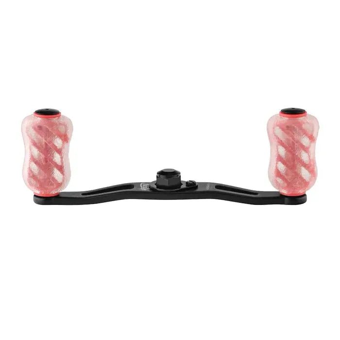 RL - Angelrollentuning - Gomexus Baitcasting Aluminium 100mm Handle mit 20mm Finesse Touch Knobs (8x5mm) - Handle - Rot - 100 mm -