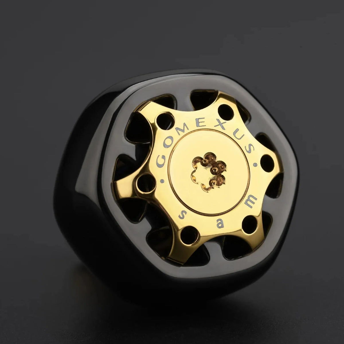 RL - Angelrollentuning - Gomexus Titanium Galaxy Knob 38mm - Knob - Schwarz | Gold -