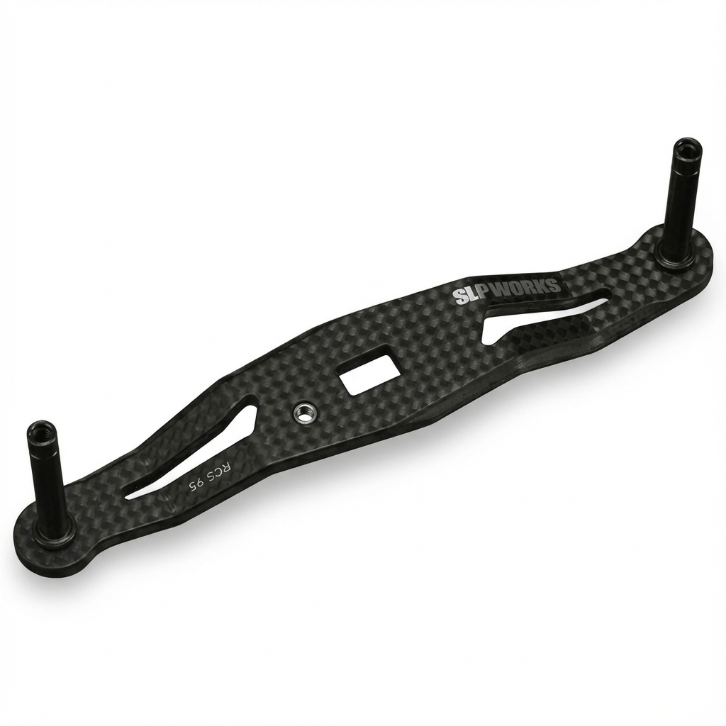 RL - Angelrollentuning - SLP Works RCSB Carbon Light Crank Handle | ohne Knobs | 8x5mm - Handle - 95 mm -