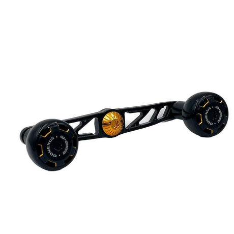 RL - Angelrollentuning - Gomexus Crank 110mm Handle mit 30 mm Sailor Power Knobs (7x4mm) - Handle - Schwarz | Gold -