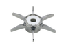 Avail Hexagonal Sternbremse für Shimano in Rotguss mit sechs Metallklingen und einem zentralen weißen Kunststoffring, von oben gesehen vor einem schlichten weißen Hintergrund.