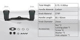 Der Gomexus 85|95 mm Carbongriff mit 21 mm Verbundknöpfen (8 x 5 mm) verfügt über Verbundknöpfe, eine CFK-Konstruktion und wird unter der Tabelle detailliert mit Spezifikationen und mitgeliefertem Zubehör beschrieben.