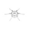 Die Gomexus Sternbremse 60 mm für Shimano Antares 19 ist ein silbernes Metallzubehör mit sechs gebogenen Armen um eine zentrale Nabe für perfekten Halt. Abbildung auf weißem Hintergrund. Marke: Gomexus.