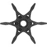 Die Gomexus Sternbremse Carbon 60 mm von Gomexus ist eine sechsarmige, schwarze Carbonfaser-Spinne mit karierter Oberfläche und zentraler, kreisförmiger Öffnung (von oben betrachtet). Entwickelt für Abu Garcia, bietet sie sowohl Stärke als auch Präzision.