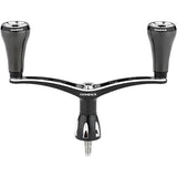 Die Gomexus Doppelkurbel 98–82 mm mit T20-Knöpfen, hergestellt aus 7075 Aluminiumlegierung mit Titan-Power-Knöpfen, verfügt über das Gomexus-Logo auf der Kurbel und den Knöpfen und ist mit Shimano-Angelrollen kompatibel.