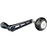 RL - Angelrollentuning - Gomexus Spinning Power Handle 90 mm mit 45mm | 50mm Titan Knob | Shimano - Kurbel Stationärrolle - Silber - 50mm Knob - 