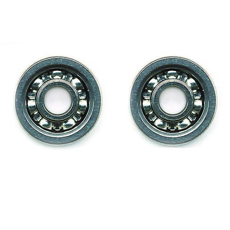 Zwei Kugellager des Hedgehog Studio „Kattobi“ Tuning Kit (Shimano 1030 & 1030 ZR) werden nebeneinander auf einem weißen Hintergrund angezeigt, jeweils mit sichtbaren Innen-/Außenringen und Kugellagern in kreisförmiger Anordnung.