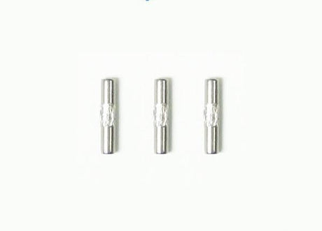 Drei Spulenschaft Pins für Daiwa von Hedgehog Studio (3 Stück) sind horizontal auf einem schlichten weißen Hintergrund angeordnet und zeigen jeweils eine Mittelnaht.