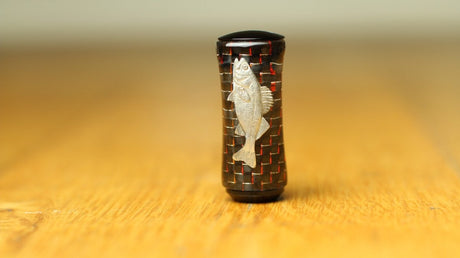 RL - Angelrollentuning - Custom Knob Carbon | Handcrafted - Rot Carbon - Zander - 