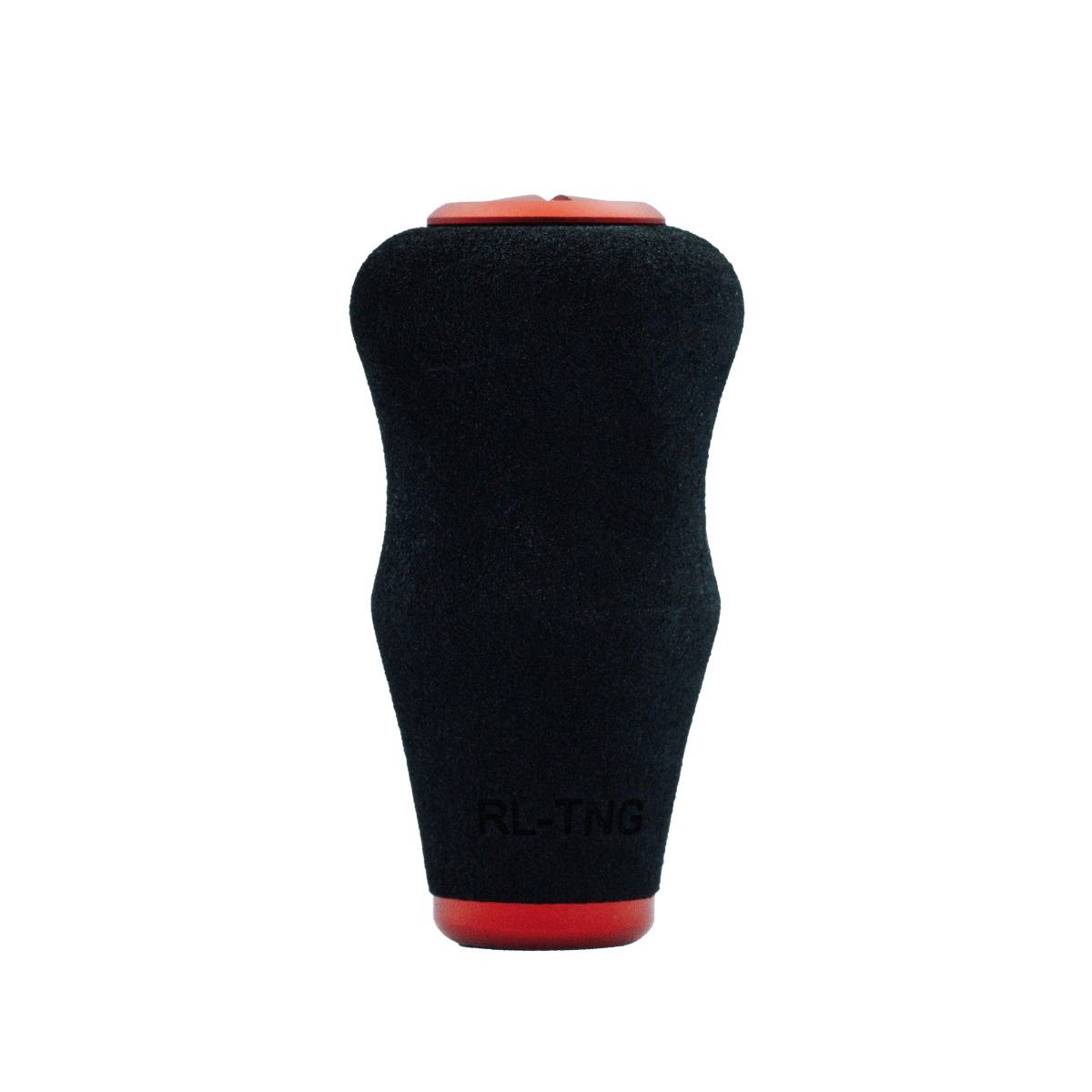 Der RL-TNG OCT 24 EVA-Knopf von RL-TNG ist ein roter, zylindrischer Knauf mit einer matten EVA-Textur, der an den Enden breiter ist und rote Akzente und den Text „RL-TNG“ in der Nähe der Basis für maximalen Halt aufweist.