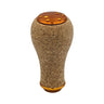 Der SLP Works Power Light Cork Knob S von SLP Works hat einen abgerundeten Korkgriff mit orangefarbenen Enden und kreisförmigen, gleichmäßig verteilten Löchern - ideal für Baitcasting-Rollen.