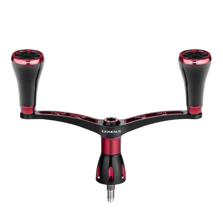 Der Gomexus-Doppelgriff 98 mm mit T20-Knöpfen ist aus einer 7075-Aluminiumlegierung mit CNC-Fräsung gefertigt, verfügt über zwei ergonomische Griffe, eine Mittelhalterung und eine Gewindeunterseite – kompatibel mit Shimano Sephia-, Vanford- und Stradic-Rollen.