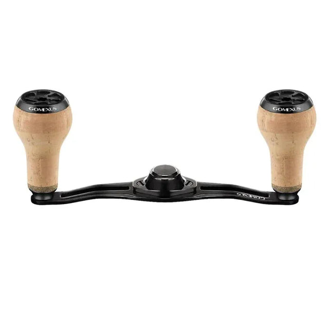 Der Gomexus Kage Titanium Handle verfügt über 27 mm große Korkknöpfe (8 x 5 mm) und einen schwarzen Rahmen, der speziell für BFS-Angler entwickelt wurde. Er lässt sich einfach an Ihrer Angelrolle befestigen und ermöglicht ein sanftes manuelles Aufwickeln.