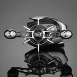 RL - Angelrollentuning - Gomexus Baitcasting Aluminium 100mm Handle mit 22mm Titanium Knobs (8x5mm) - Handle - Silber - 