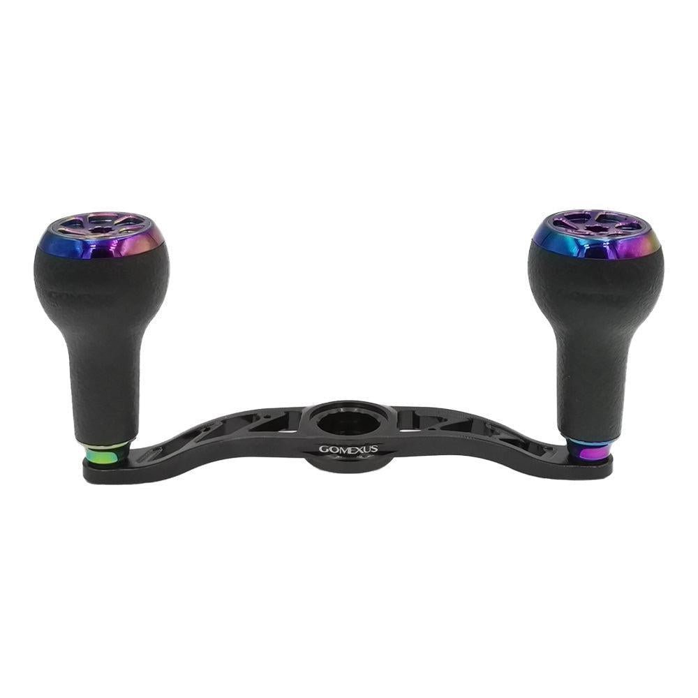 Gomexus Crank 100mm Handle mit 27 mm TPE Knobs (8x5mm)-Handle-Gomexus-Schwarz | Blau-RL-Angelrollentuning