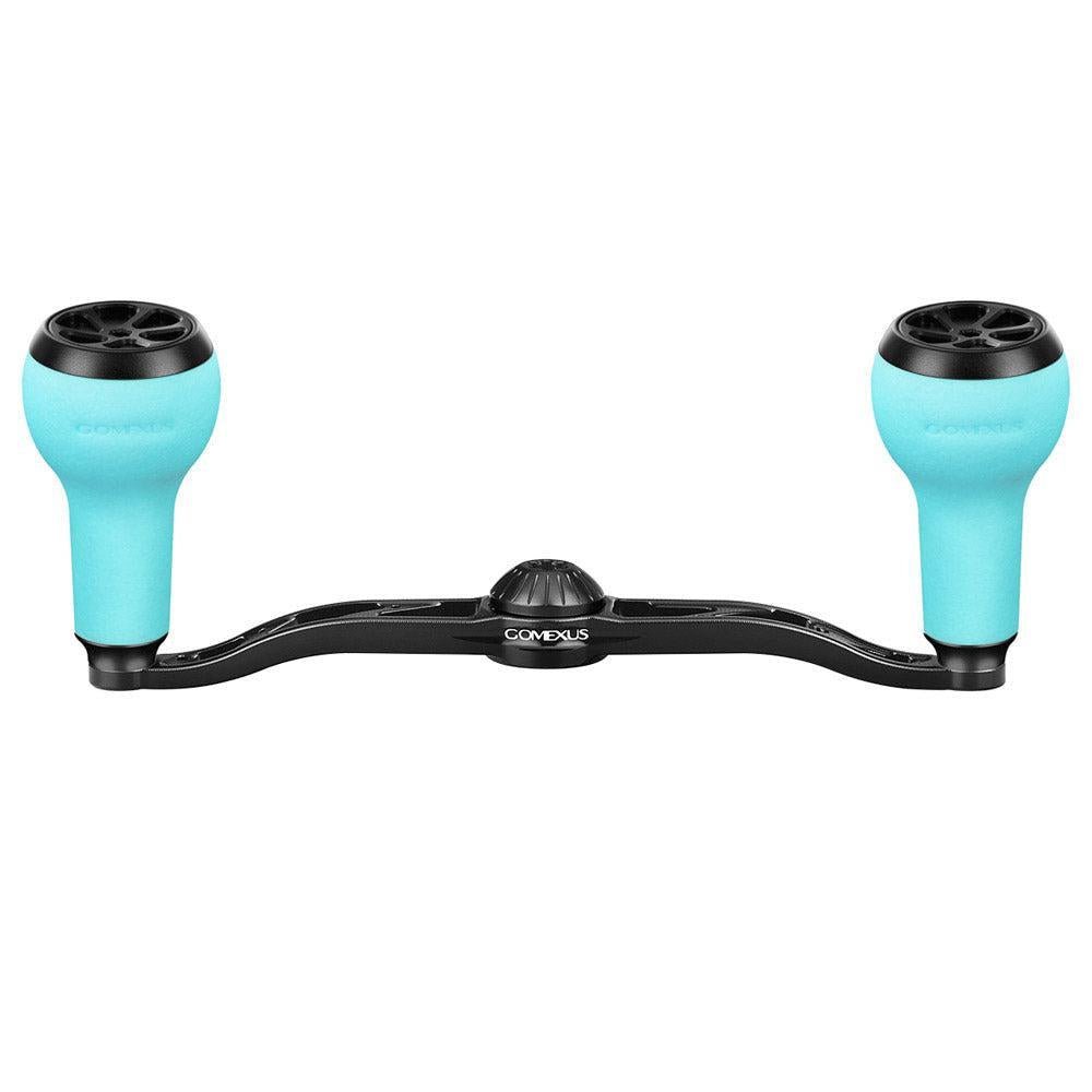 Gomexus Crank 100mm Handle mit 27 mm TPE Knobs (8x5mm)-Handle-Gomexus-Schwarz | Blau-RL-Angelrollentuning